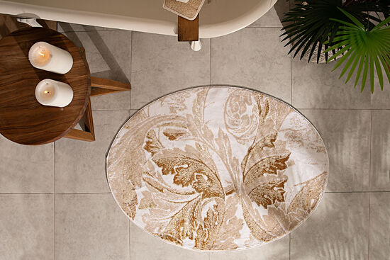 STACY OVAL PASPAS EKRU-BEJ-GOLD 90x120cm - 5