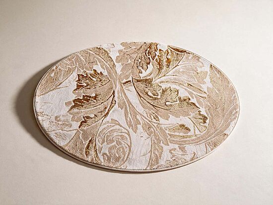 STACY OVAL PASPAS EKRU-BEJ-GOLD 90x120cm - 1