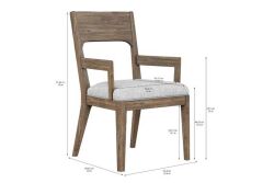 STOCKYARD KOLLU SANDALYE KAHVE 58x57x91cm 284205-2303 - 3