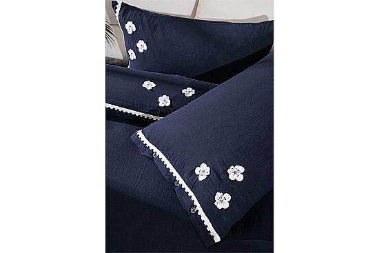 SUMMERR NEVRESİM TAKIMI 200X220 4 PRC LACİVERT - 4