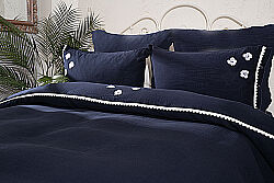 SUMMERR NEVRESİM TAKIMI 200X220 4 PRC LACİVERT - 2