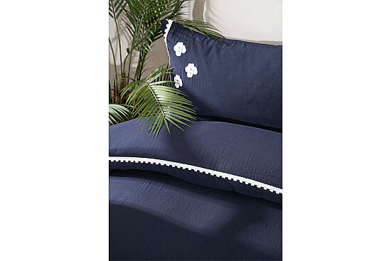 SUMMERR NEVRESİM TAKIMI 200X220 4 PRC LACİVERT - 6