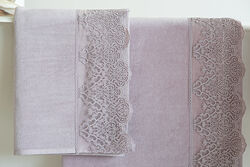 SUZİ BAYAN BORNOZ SET 3 PRÇ. MOR - 2