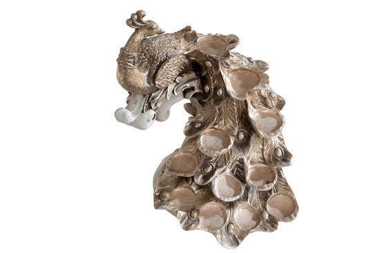 TAVUSKUSLU T-LIGHT MUMLUK KREM-GOLD (HYK912) - 4