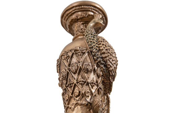 TAVUSKUSLU TEKLI MUMLUK GOLD-YEŞİL 7x29cm HYK855 - 3