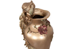 TAVUSKUSLU VAZO 50X23 CM GOLD-YEŞİL (HYK951) - 2