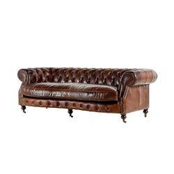6018-3D UCLU KOL.DERI KAPITONE ESK. KAHVE 224x100x73cm 611DB - 5