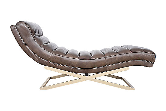 UZANMA KOLTUK KAHVE GOLD PRİNÇ 61x171x81cm RS232C - 8