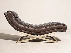 UZANMA KOLTUK KAHVE GOLD PRİNÇ 61x171x81cm RS232C - 2