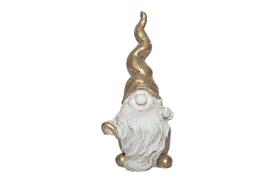UZUN ŞAPKALI NOEL BABA GOLD-KREM 7x15cm HYK1036 (YLBŞ) - 2