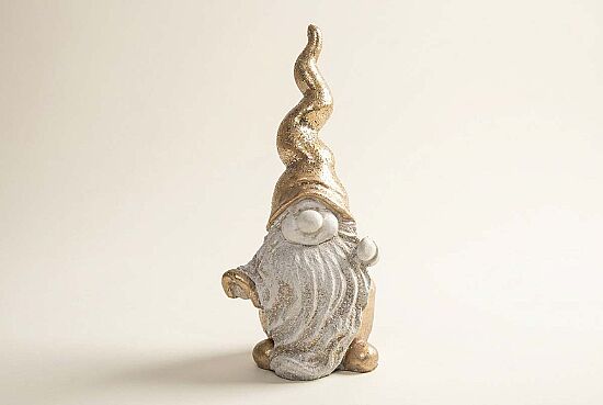 UZUN ŞAPKALI NOEL BABA GOLD-KREM 7x15cm HYK1036 (YLBŞ) - 1