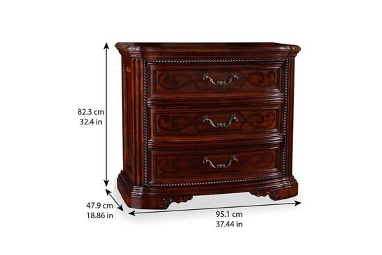 VALENCIA KOMODİN 3 ÇEKMECE 48x95x82cm 209140-2304 - 3