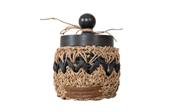 VARADA KUCUK KAVANOZ NATURAL-SIYAH 10x14cm - 5