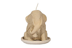 WİNNER TABAKLI FİL DEKORLU KOKULU MUM 14,5x16,5 cm TAŞ - 4