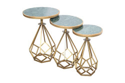 YAN SEHPA 3 LÜ MERMERLİ 40x40x59cm-35x35x54cm-30x30x49cm QS20403-L-M-S - 5