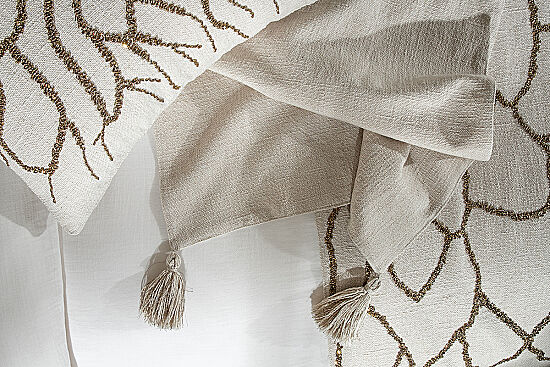 YATAK ŞALI 50x240 cm - KREM/ALTIN – 2058 BR - 6