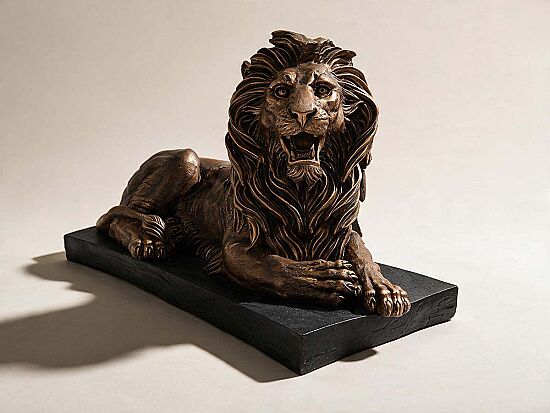 YATAN ASLAN HEYKELI SOL 28x65x41cm - 1