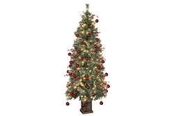 YILBAŞI ÇAM AĞACI -SÜSLEME APARATLARI İLE -180CM - ML-0124A ( Ledli ) - 2