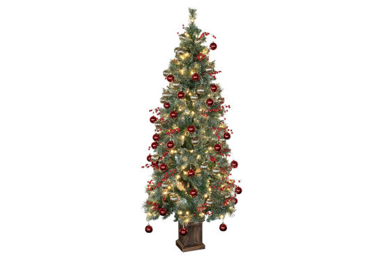 YILBAŞI ÇAM AĞACI -SÜSLEME APARATLARI İLE -180CM - ML-0124A ( Ledli ) - 2