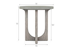 YUVARLAK YAN SEHPA GRİ 66x66x66cm 285303-2354 - 4
