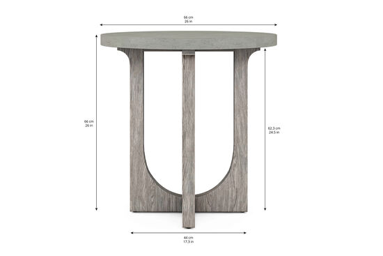 YUVARLAK YAN SEHPA GRİ 66x66x66cm 285303-2354 - 4