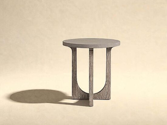 YUVARLAK YAN SEHPA GRİ 66x66x66cm 285303-2354 - 1